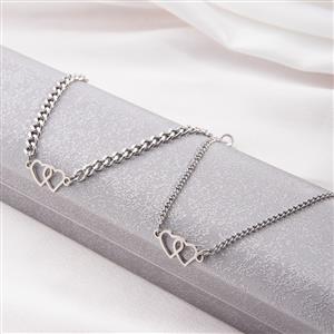 Titanium steel heart-shaped bracelet