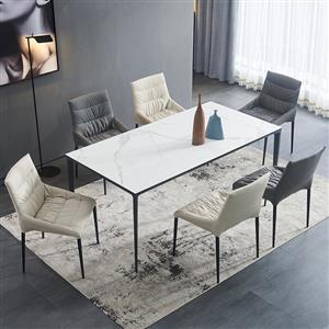 Rock board dining table and chairs