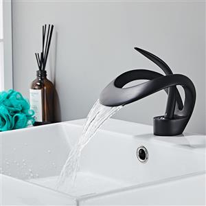 Toilet basin waterfall faucet