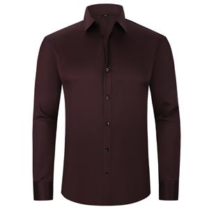 Cross border four sided elastic shirt for men's shirt