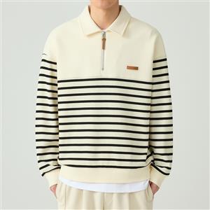 Winter Fashion Zipper Flip Collar Men's Sweater